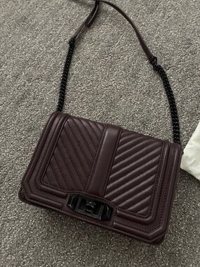 Rebecca Minkoff Quilted Crossbody Bag - Plum